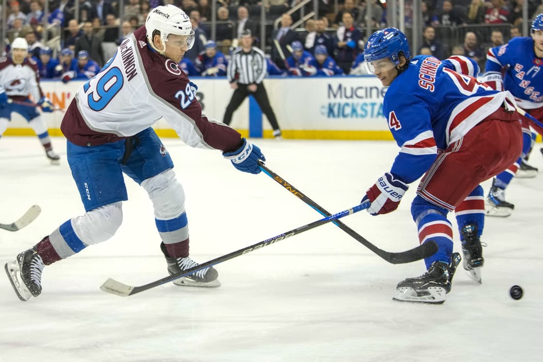 Avalanche MacKinnon Rangers nhl