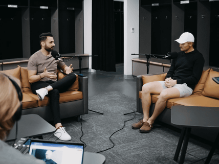 Property of Mile High Sports. Aarif Deen sits with Casey Mittelstadt for a 1-on-1 interview in the visitor's dressing room at Ball Arena.
